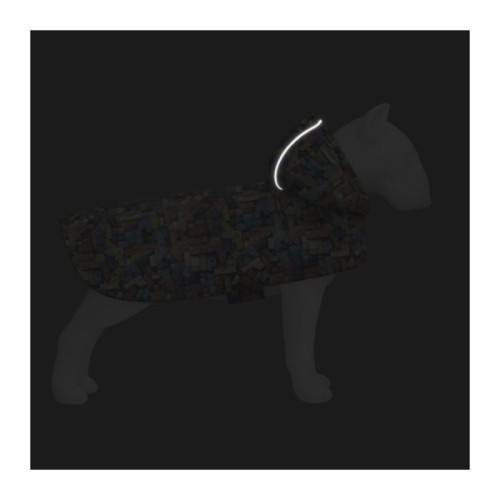 Дощовик для тварин WAUDOG Clothes Накидка з капюшоном Блоки L (358-4056)