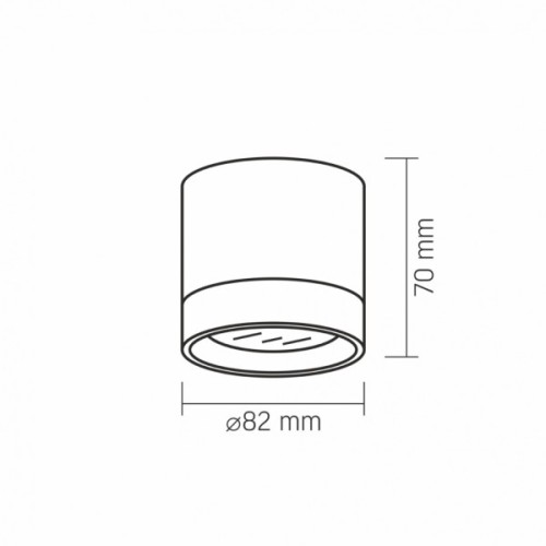 Світильник точковий Videx IP44 під лампу GX53 накладний Чорний (VL-SPF19A-B)