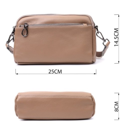 Сумка Vintage Жіноча з натуральної шкіри Бежева (22599)