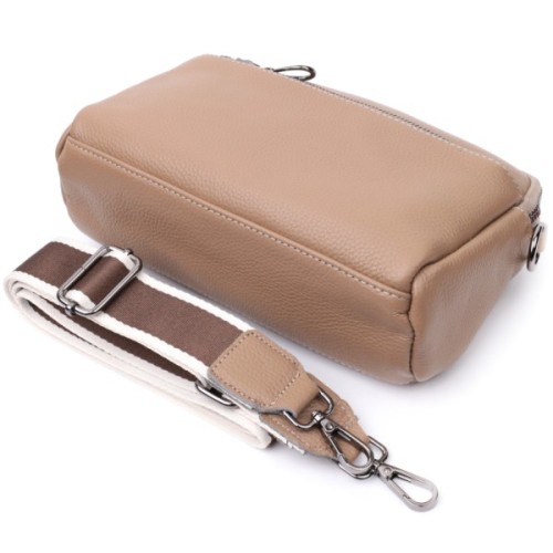 Сумка Vintage Жіноча з натуральної шкіри Бежева (22599)