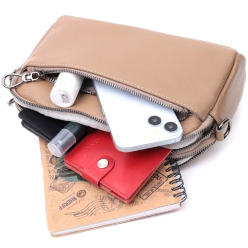 Сумка Vintage Жіноча з натуральної шкіри Бежева (22599)