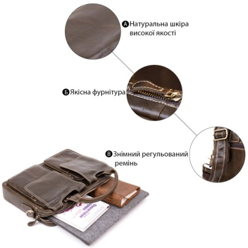 Сумка Vintage Коричнева (20443)