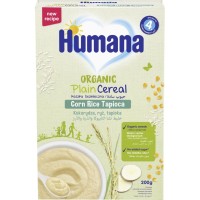 Дитяча каша Humana Organic Plain Cereal Corn Rice Tapioca безмолочна від 6 місяців 200 г (4251099602095)