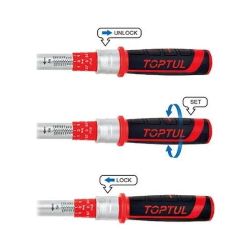 Ключ Toptul динамометричний 3/8"x375мм 20-110Nm (ANBV1211)