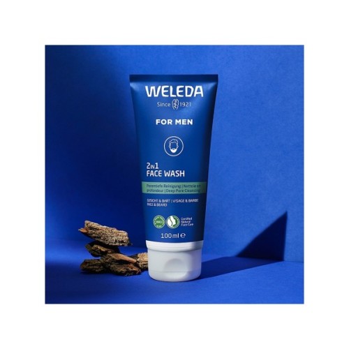 Гель для вмивання Weleda For Men 2 в 1 Для обличчя і бороди 100 мл (4001638589567)
