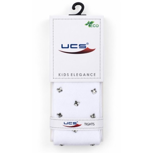 Колготки дитячі UCS Socks зі стразами (M0C0302-2005-3G-white)