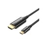 Кабель мультимедійний USB-C to HDMI M 1.8m 8K60Hz black Vention (CRCBAC)
