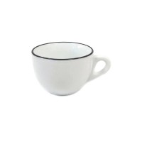 Чашка Ancap caffe latte 350 мл, серія Verona Colored Rims Black (37571)