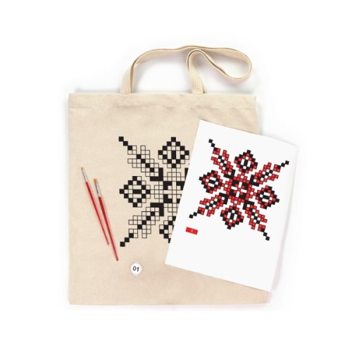 Набір для творчості Rosa Talent екосумка-розмальовка, Вишиванка, 38х42 см (4823098544647)