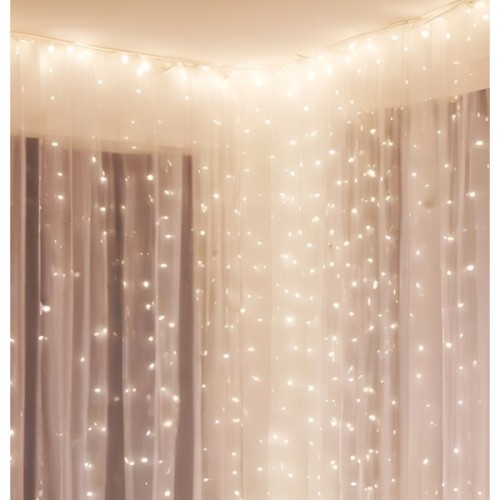 Гірлянда Chomik Штора" 150 LED теплий білий, 3x1,5 м, USB, з пультом, IP20, від мережі (5900779898479)