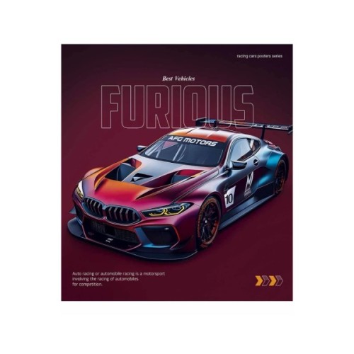 Зошит Школярик Cars posters 60 аркушів клітинка (060-3572K)