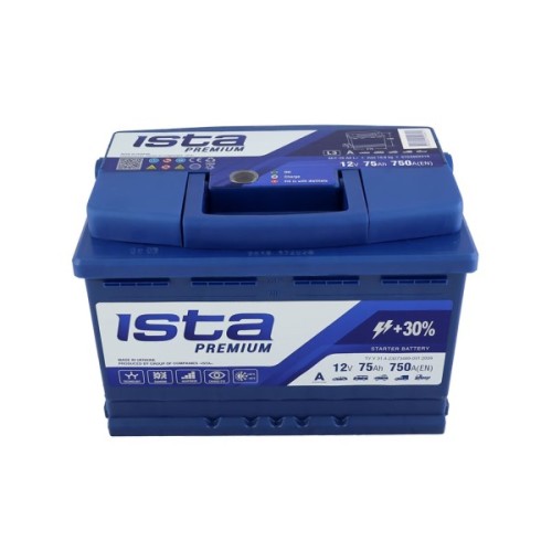 Акумулятор автомобільний ISTA Premium 75Ah 750A L+ (L3)