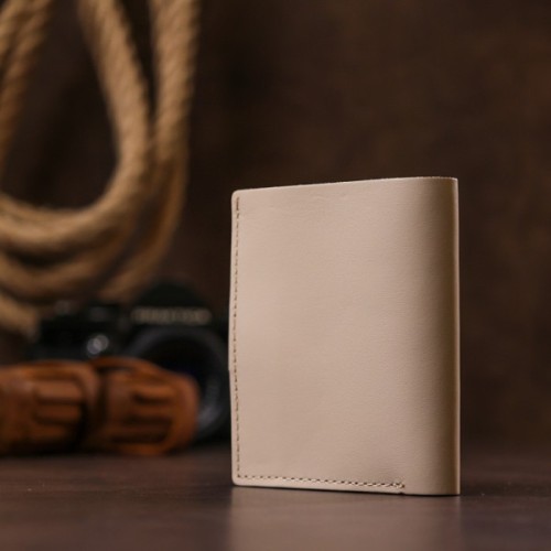 Портмоне Shvigel Шкіряне Бежеве (16510)