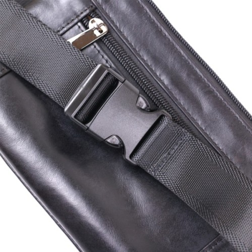 Сумка Vintage На пояс з натуральної шкіри Чорна (20474)