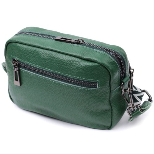 Сумка Vintage З натуральної шкіри Зелена (22639)