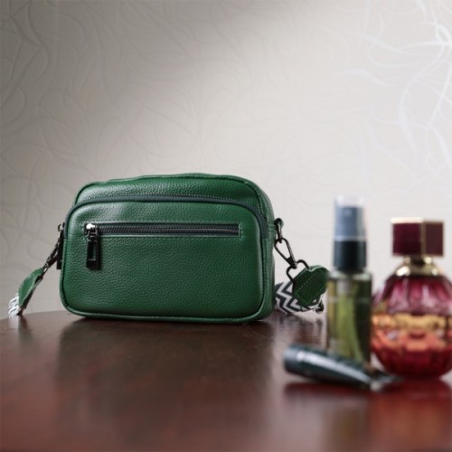 Сумка Vintage З натуральної шкіри Зелена (22639)