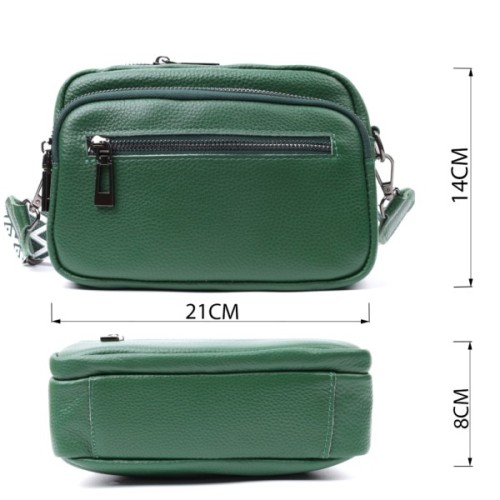 Сумка Vintage З натуральної шкіри Зелена (22639)