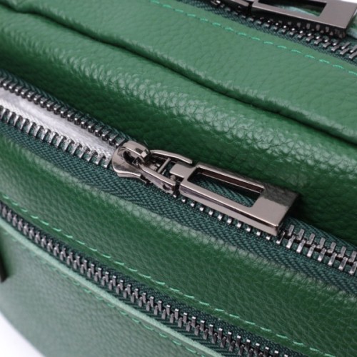 Сумка Vintage З натуральної шкіри Зелена (22639)