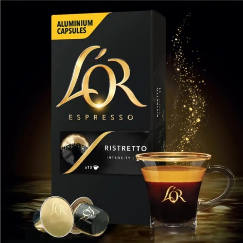 Кава L'OR Espresso Ristretto 100% Арабіка в капсулах 10 шт (8711000891643)