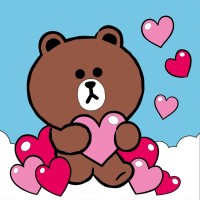 Картина по номерам Santi Лайн Френдс. Браун та серденько 25х25 см LED підсвітка (955037)