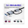 Концентратор Dynamode USB-C + UAB-A to 1xUSB 3.0 + 6xUSB 2.0 gray (DM-UH-701AC)