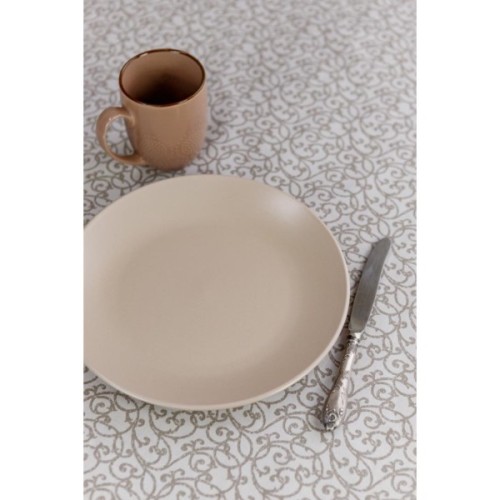 Скатертина Прованс непромокаюча Simfoni Капучіно вензель D-180 см (033848)