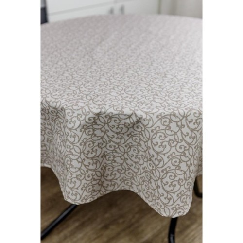 Скатертина Прованс непромокаюча Simfoni Капучіно вензель D-180 см (033848)