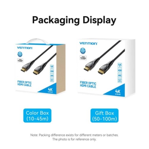 Кабель мультимедійний HDMI M to HDMI M 70.0m 4K60Hz fiber optic black Vention (ALSBAX)