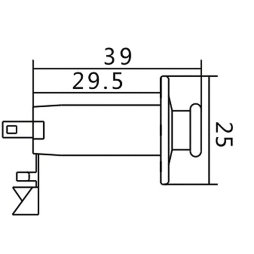 Вихідний роз'єм для гітари Paxphil Screw Mount Stereo Endpin Jack (Chrome) (LJ-35/3P CR)