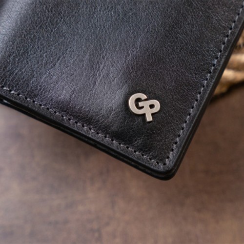 Портмоне Grande Pelle У гладкій шкірі Чорне (11327)