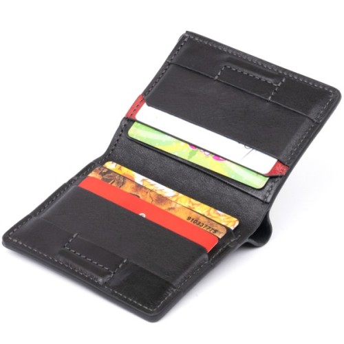 Портмоне Grande Pelle У гладкій шкірі Чорне (11327)