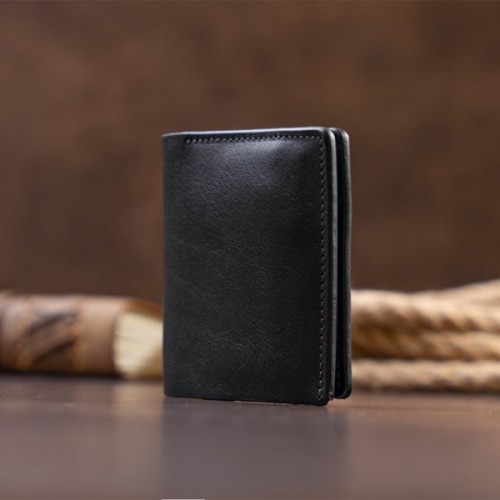 Портмоне Grande Pelle У гладкій шкірі Чорне (11327)