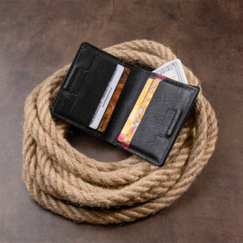 Портмоне Grande Pelle У гладкій шкірі Чорне (11327)