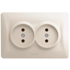 Розетка Videx BINERA 2ая кремова (VF-BNSK2-CR)