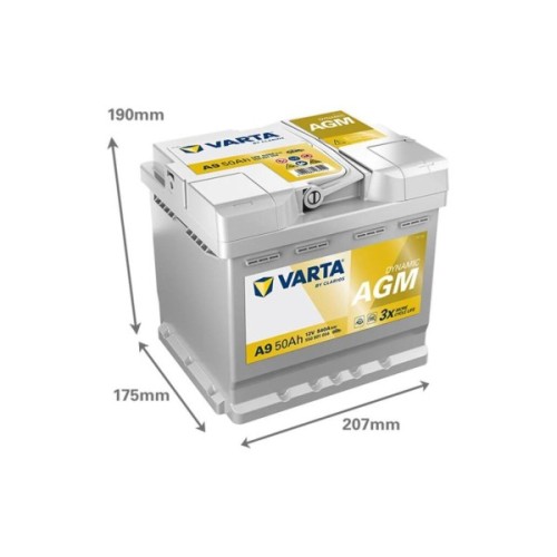 Акумулятор автомобільний Varta Silver Dynamic AGM 50Ah Ев (-/+) (550901054)