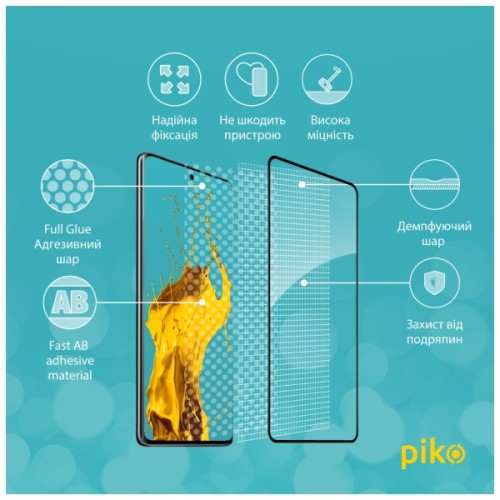 Скло захисне Piko Full Glue Xiaomi Redmi Note 14 Pro 5G Black (1283126623660)
