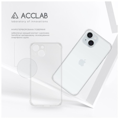 Чохол до мобільного телефона ACCLAB ShockProof Apple iPhone 15 Plus Transparent (1283126587887)