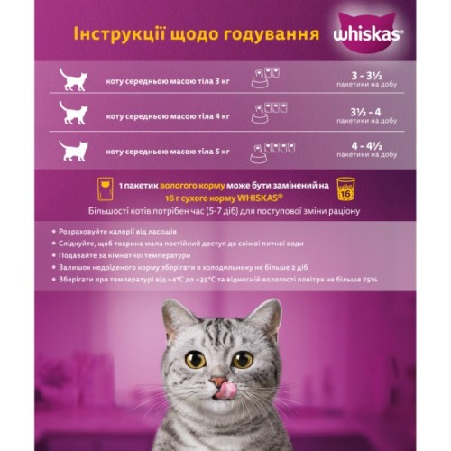Вологий корм для кішок Whiskas Ягня в желе 85 г (5900951302176)