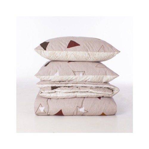 Ковдра MirSon Набір Tencel Зима №3071 Color Fun Line Geometry (ковдра + 2 подушки середні) 155х215+2х50х70 (2200004848020)