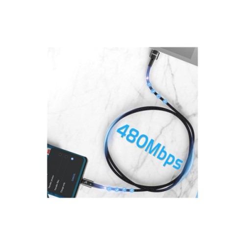 Дата кабель USB 2.0 AM to USB-C 3.0m 100W black Essager (EXC7A-CGC01-P)