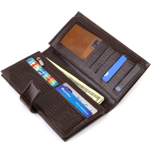 Портмоне Canpellini З натуральної шкіри Коричневе (21718)