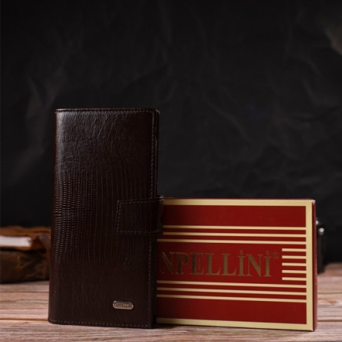 Портмоне Canpellini З натуральної шкіри Коричневе (21718)