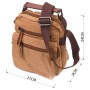 Сумка Vintage Чоловіча з щільного текстилю Коричнева (21226)