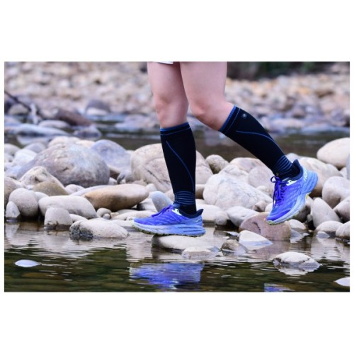 Водонепроникні шкарпетки Dexshell Longlite Socks 2.0, блакитні смужки M (39-42) (DS72506JBB-M)
