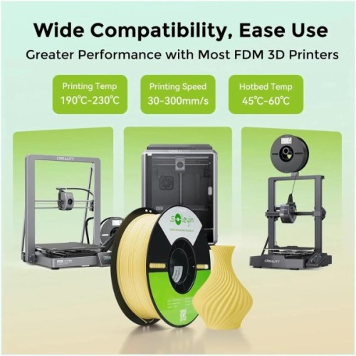 Пластик для 3D-принтера Creality Soleyin 1кг, 1.75мм, greem (3301010503)
