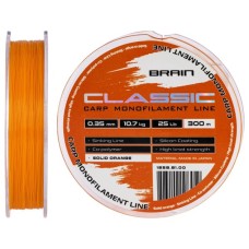 Волосінь Brain Classic Carp Line (solid orange) 300m 0.35mm 25lb 10.7kg (1858.81.00)