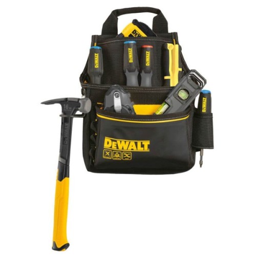 Сумка для інструмента DeWALT PRO з поясом та скобою для молотка, 12 кишень (DWST40101-1)