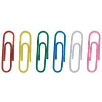 Скріпки канцелярські Buromax 28мм, colored, rounded 100 шт (BM.5015)