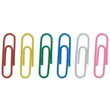 Скріпки канцелярські Buromax 28мм, colored, rounded 100 шт (BM.5015)