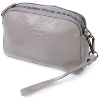 Сумка Vintage З натуральної шкіри Сіра (22801)